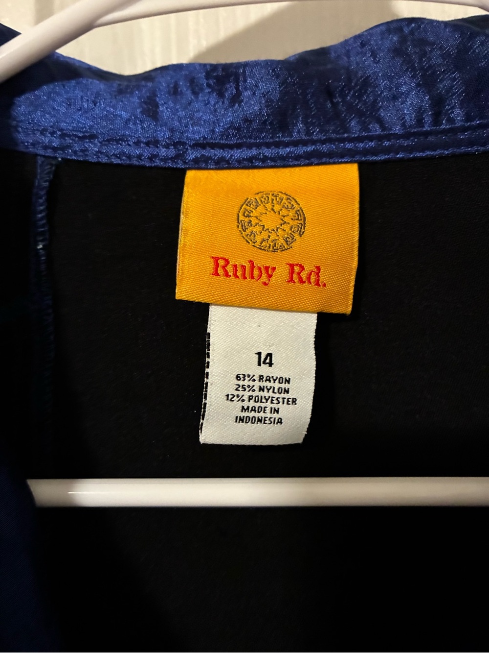 Ruby Rd. Shiny Royal Blue Button-Front Jacket - Picture 3 of 5
